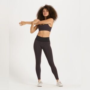 Vuori Lux Rib Studio Legging Women's‎ Small Quartz Heather